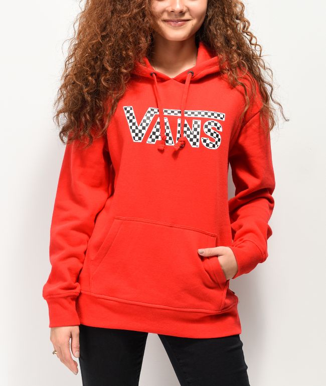 sudadera vans roja