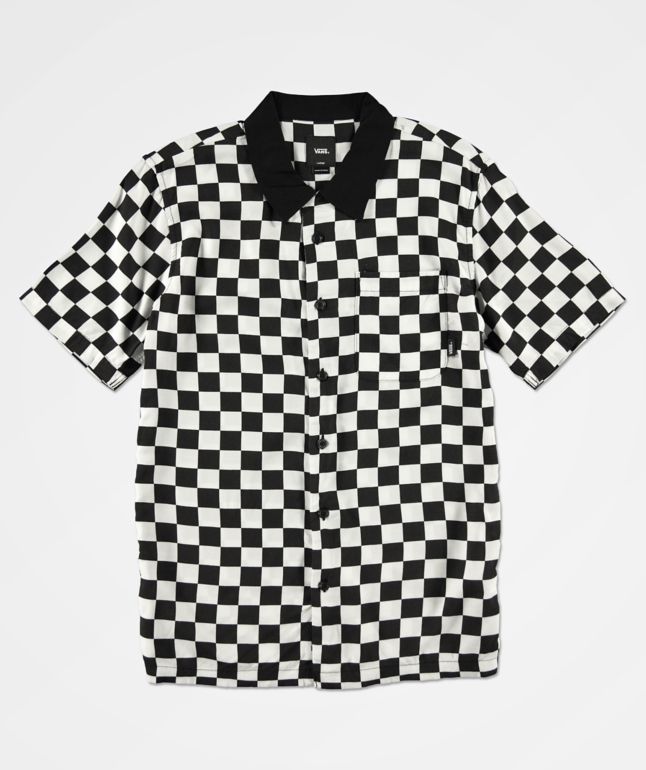 Vans Checker camisa de manga corta de cuadros para niños