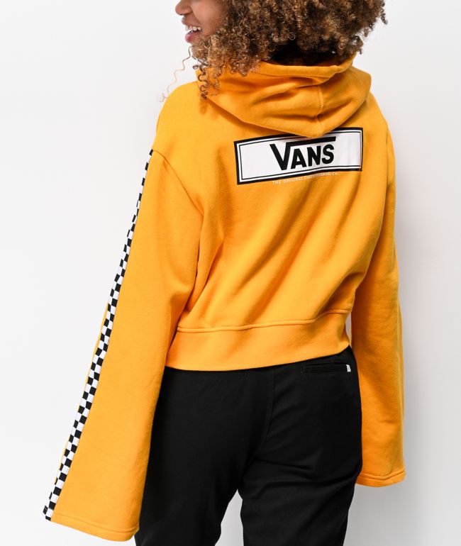 vans circle checkerboard yellow hoodie