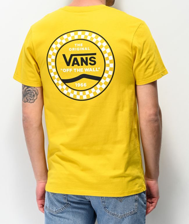 yellow checkered vans shirt