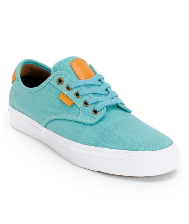 teal canvas shoes