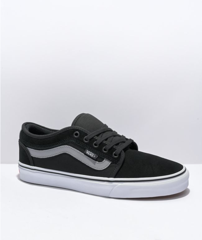 Vans Chukka Low Sidestripe Black & Grey Skate Shoes