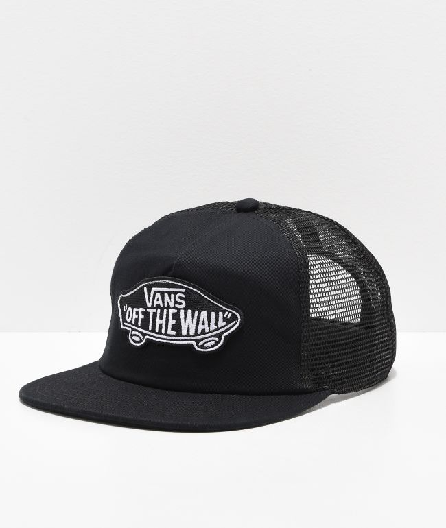 Details about   VANS Off The Wall Cocktail Trucker Snapback Mesh Hat Cap Black White Adjustable 