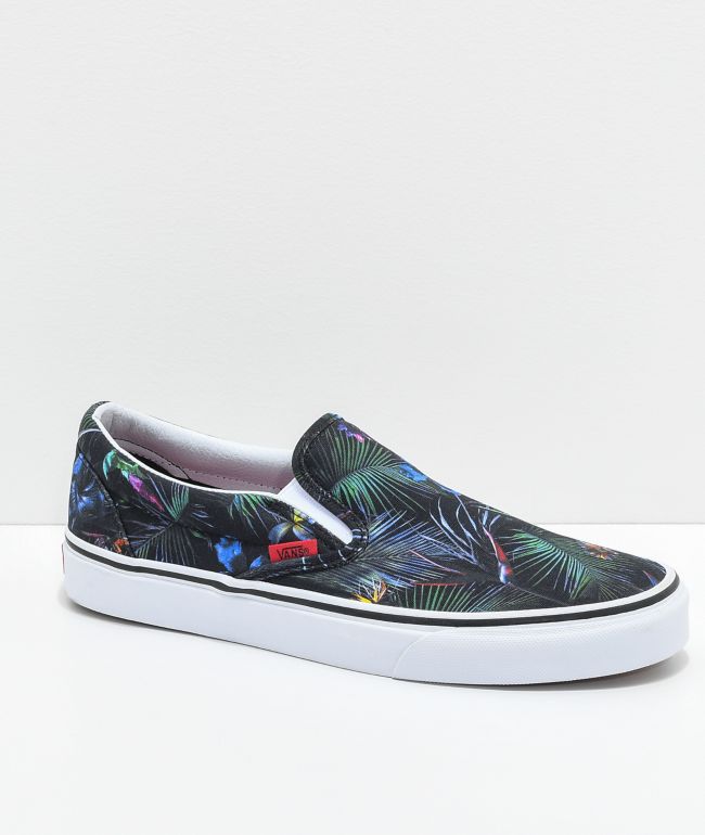 Classic Slip On Black Tropical Shoes |