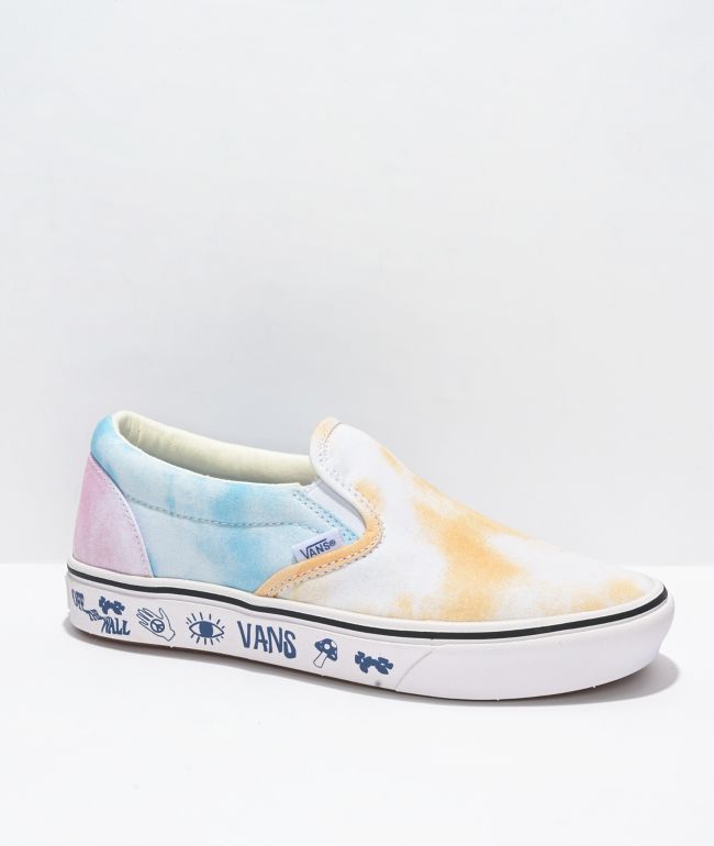 Vans Comfy Cush Slip-On Pastel Tie Dye Shoes