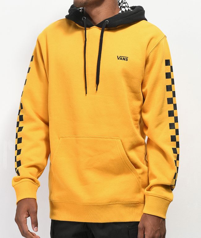 Yellow vans checkered hoodie best sale