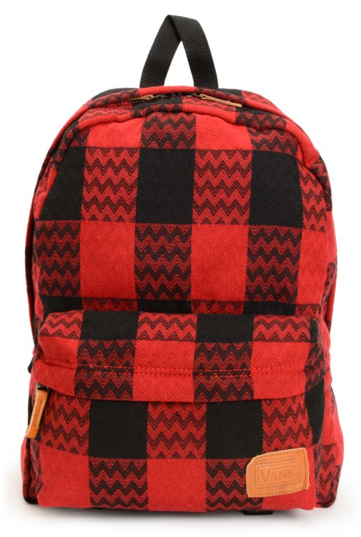 red and black vans backpack