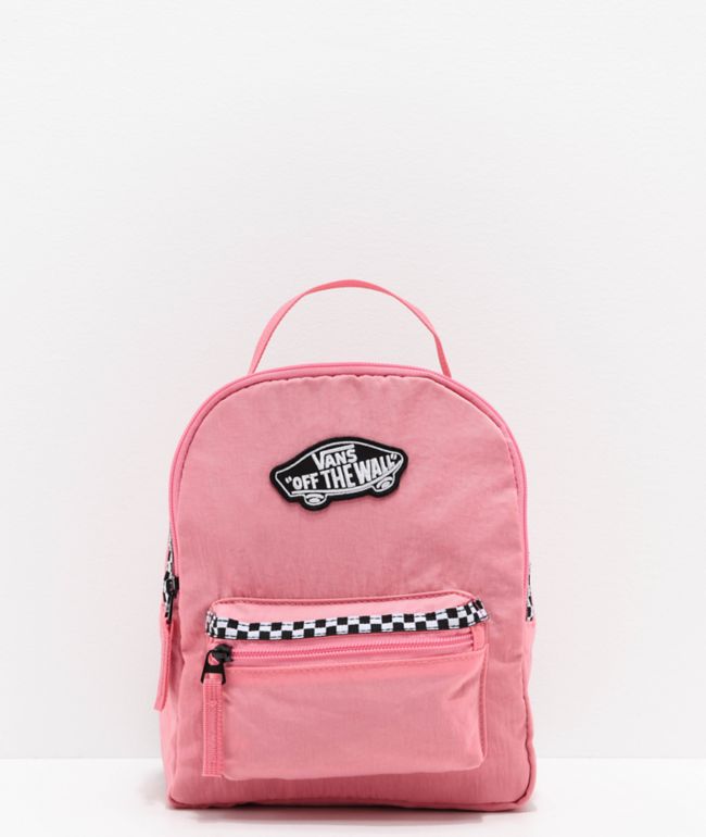 pink checkered vans bag
