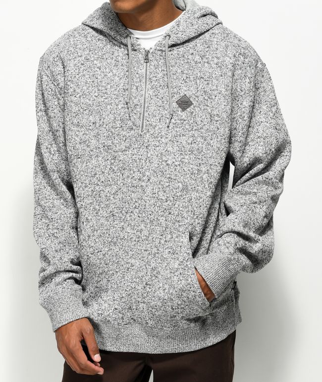 heather grey zip up hoodie