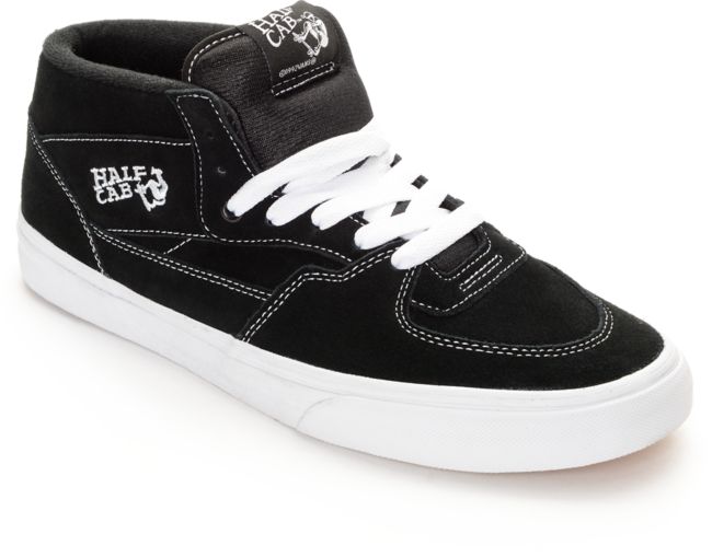 Vans Half Black, Black & White Skate | Zumiez