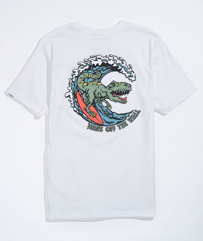 Vans Kids Off The Wall Surf Dino White T-Shirt