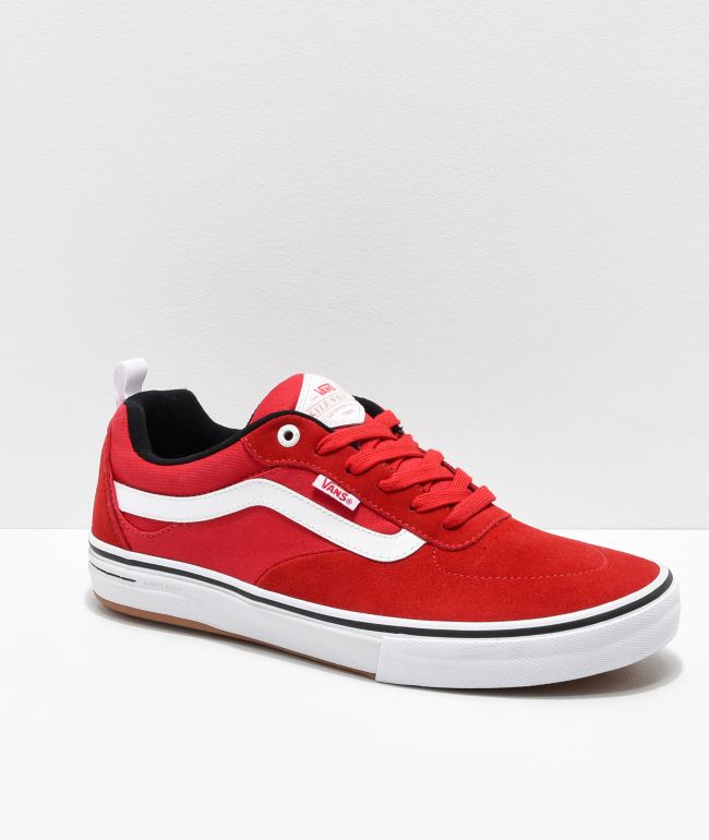 Vans Kyle Walker Pro Red \u0026 White Skate Shoes | Zumiez