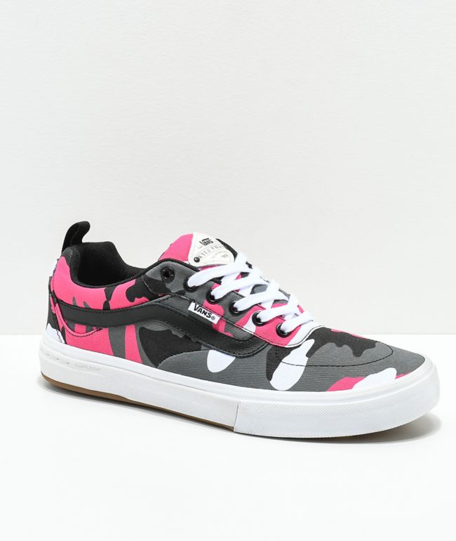 vans negro con rosa