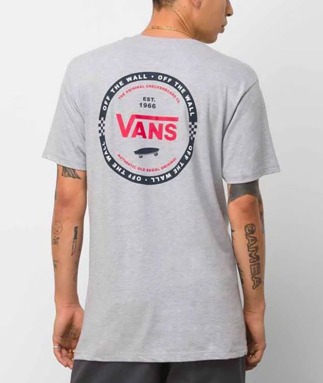 Vans Logo Check Grey T-Shirt