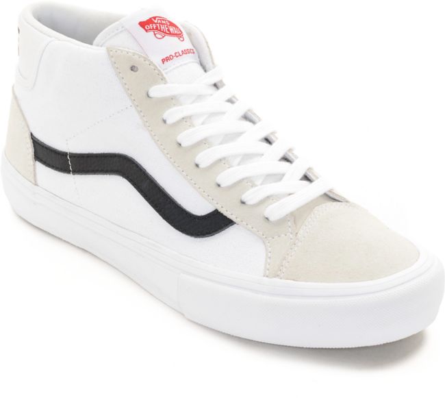 Vans mid top blanco