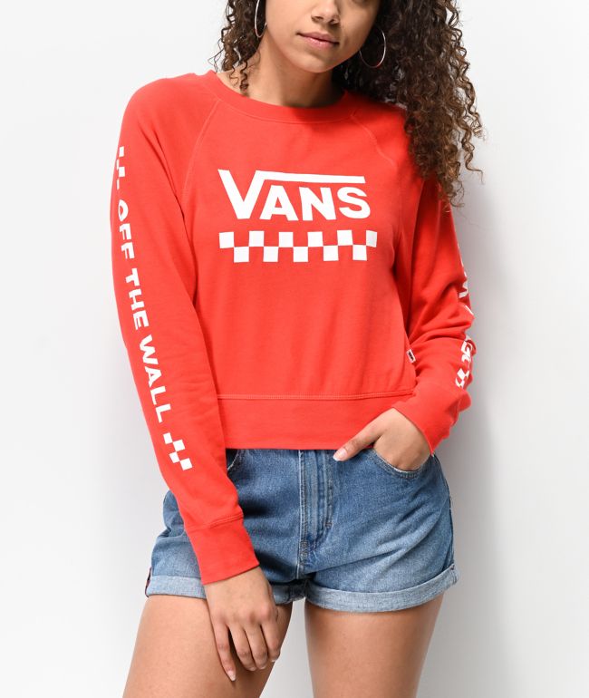 Wall Whisper Red Crew Neck Sweatshirt