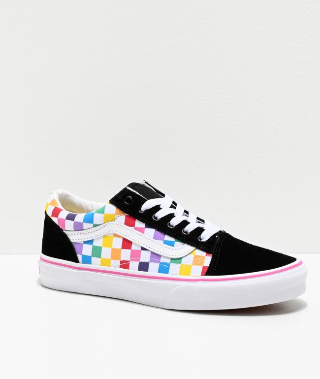 checkered colorful vans