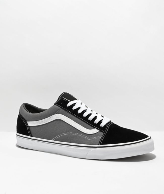 mens vans old skool black and pewter