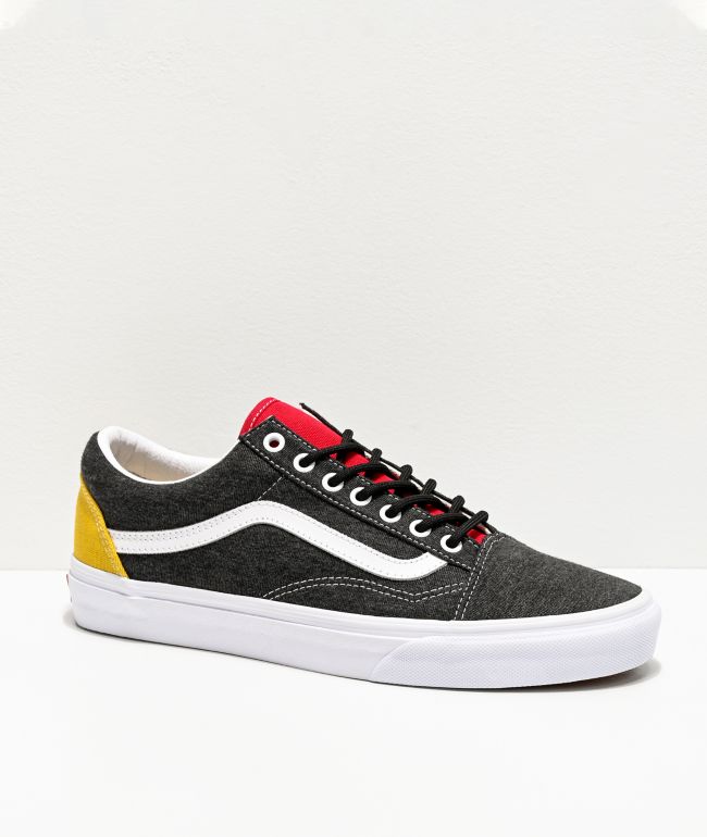 Vans Old Skool Coastal zapatos de skate en negro, rojo y amarillo | Zumiez