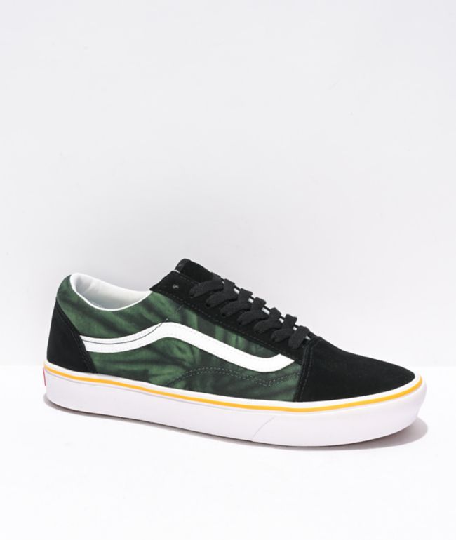 Responder fuente favorito Vans Old Skool ComfyCush Trip Black & Green Tie Dye Skate Shoes