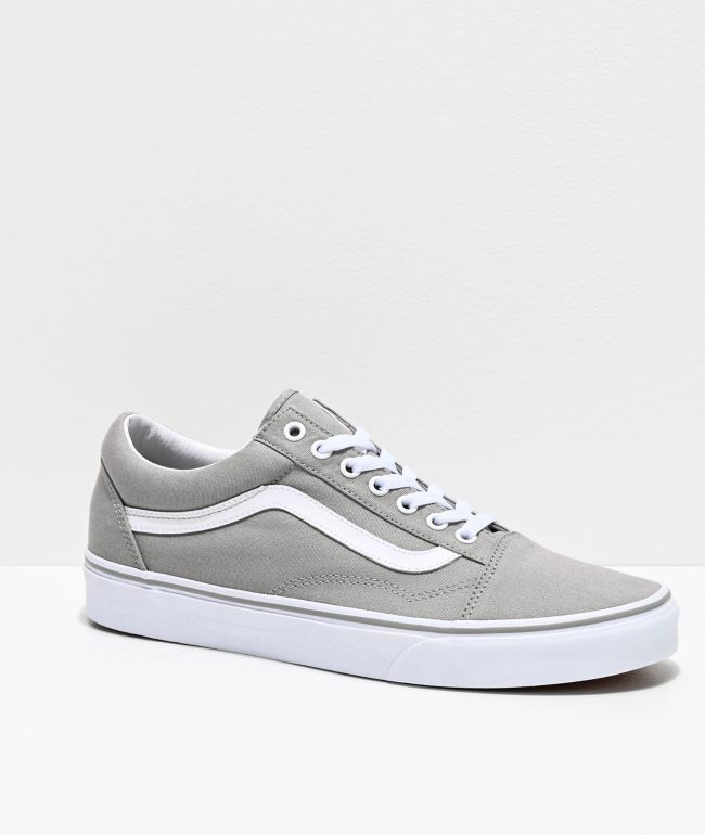 Vans Old Skool Drizzle Grey & White Skate Shoes