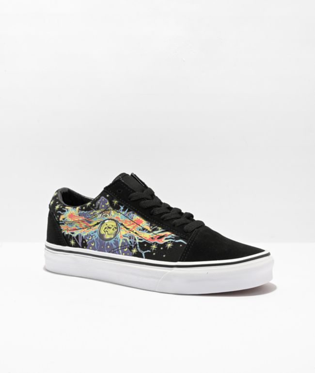 Vans Old Skool Glow Wizard Black & White Skate Shoes