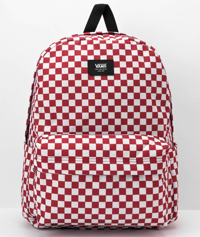 Vans Old Skool H2O Red Checkerboard Backpack 