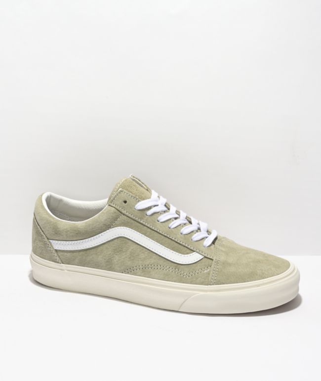 Vans Old Skool Moss Grey & Snow White Skate Shoes