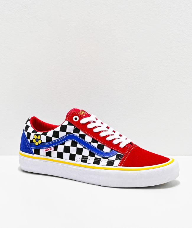 Vans Old Skool Pro Brighton zapatos de skate en rojo, azul y blanco | Zumiez