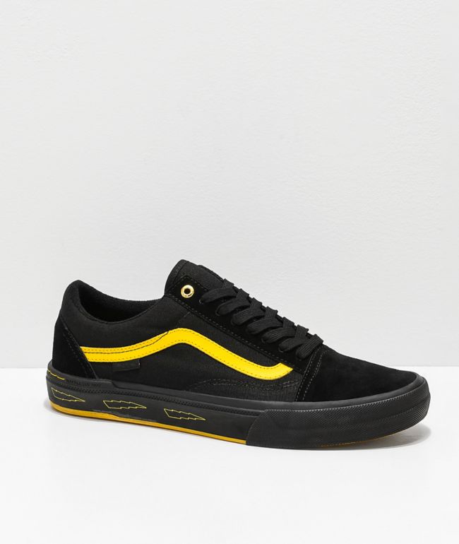 black and yellow vans shoes 