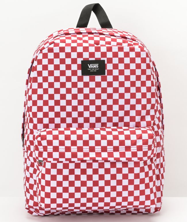 Vans Old Red & White Checkerboard Backpack
