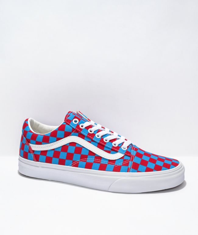 Vans with checkers on the side cheap