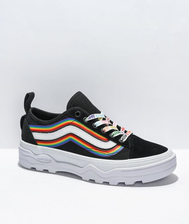 Vans Old Skool Sentry Pride Black & White Platform Shoes