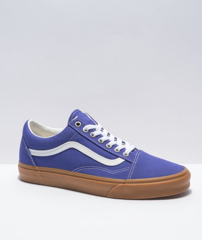 Vans Skool Spectrum Blue, White, & Gum Skate Shoes