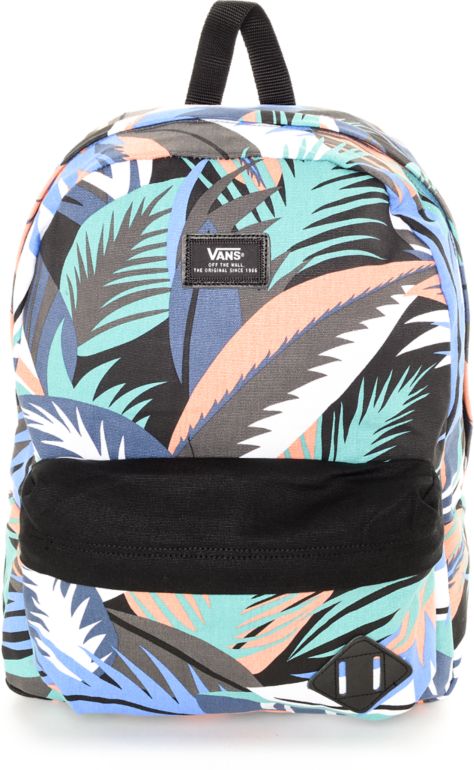 vans old skool backpack in floral print