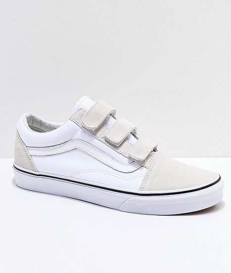 Vans Old Skool V True White Skate Shoes | Zumiez