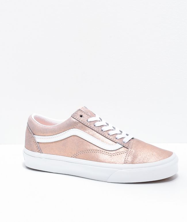 Vans Old Skool zapatos de skate en oro rosa | Zumiez
