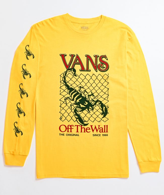 Vans On The Fence Yellow Long Sleeve T 