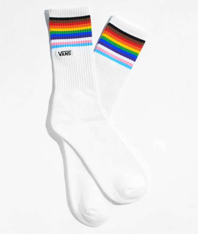 Fatídico Pensativo laberinto Vans Pride calcetines blancos