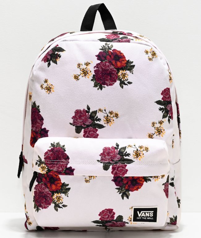vans off the wall floral backpack