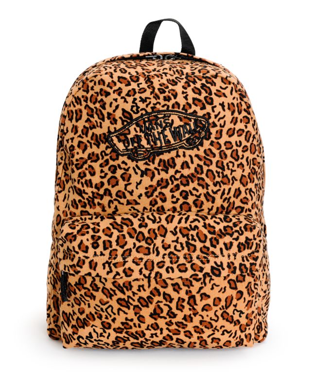 leopard print backpack vans