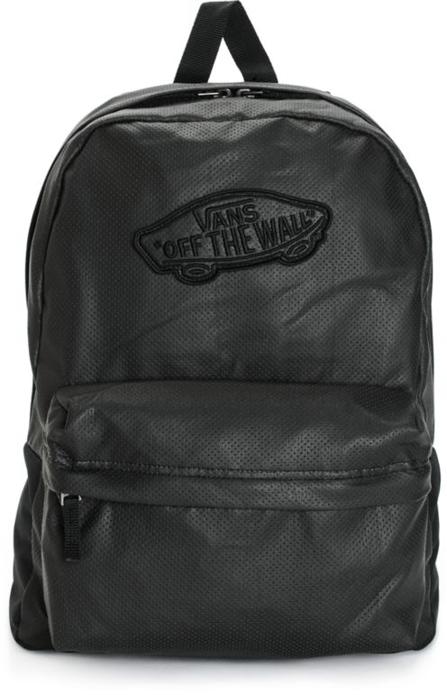 vans faux leather backpack