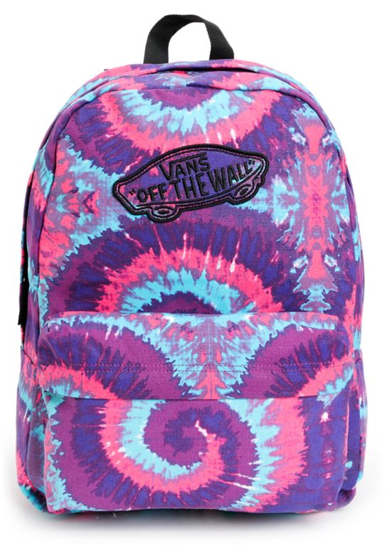 vans realm tie dye backpack