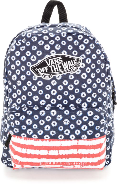 vans striped backpack