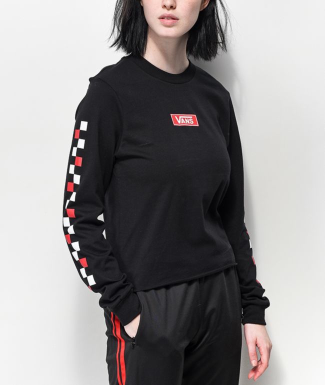 vans checkerboard long sleeve shirt