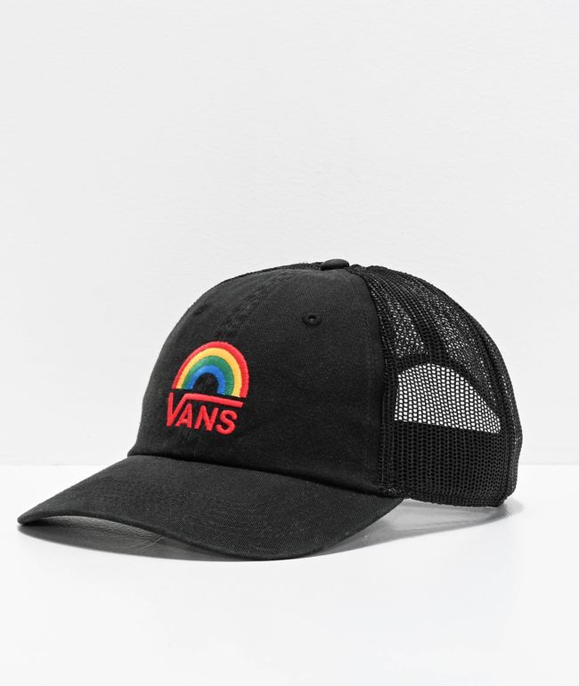 Vans Roadster Rainbow Black Trucker Hat 