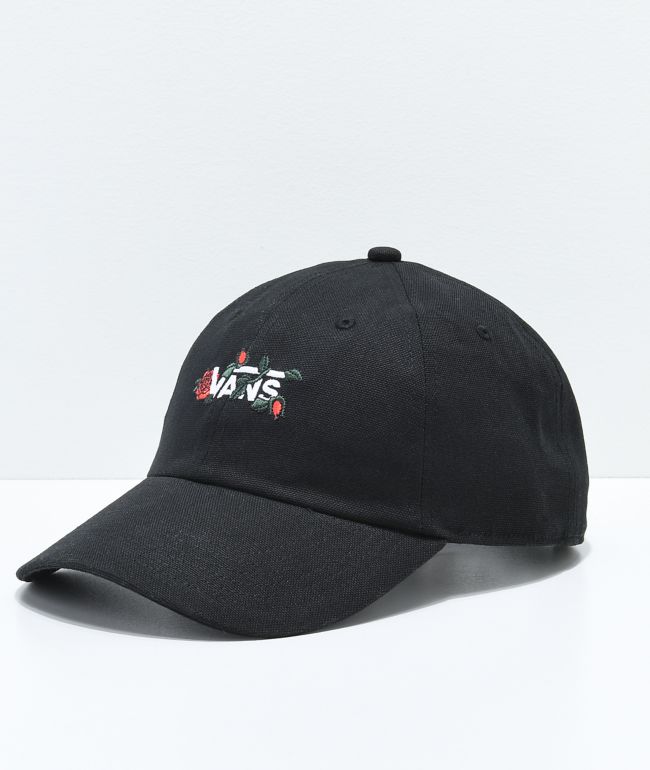 Vans Rose Black Strapback Hat | Zumiez