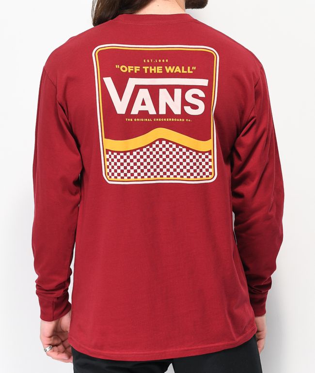 vans white and red shirt