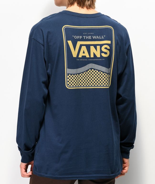 blue long sleeve vans shirt