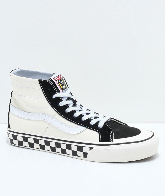 Vans Sk8-Hi 138 Decon SF Black & White Checkered Skate Shoes | Zumiez